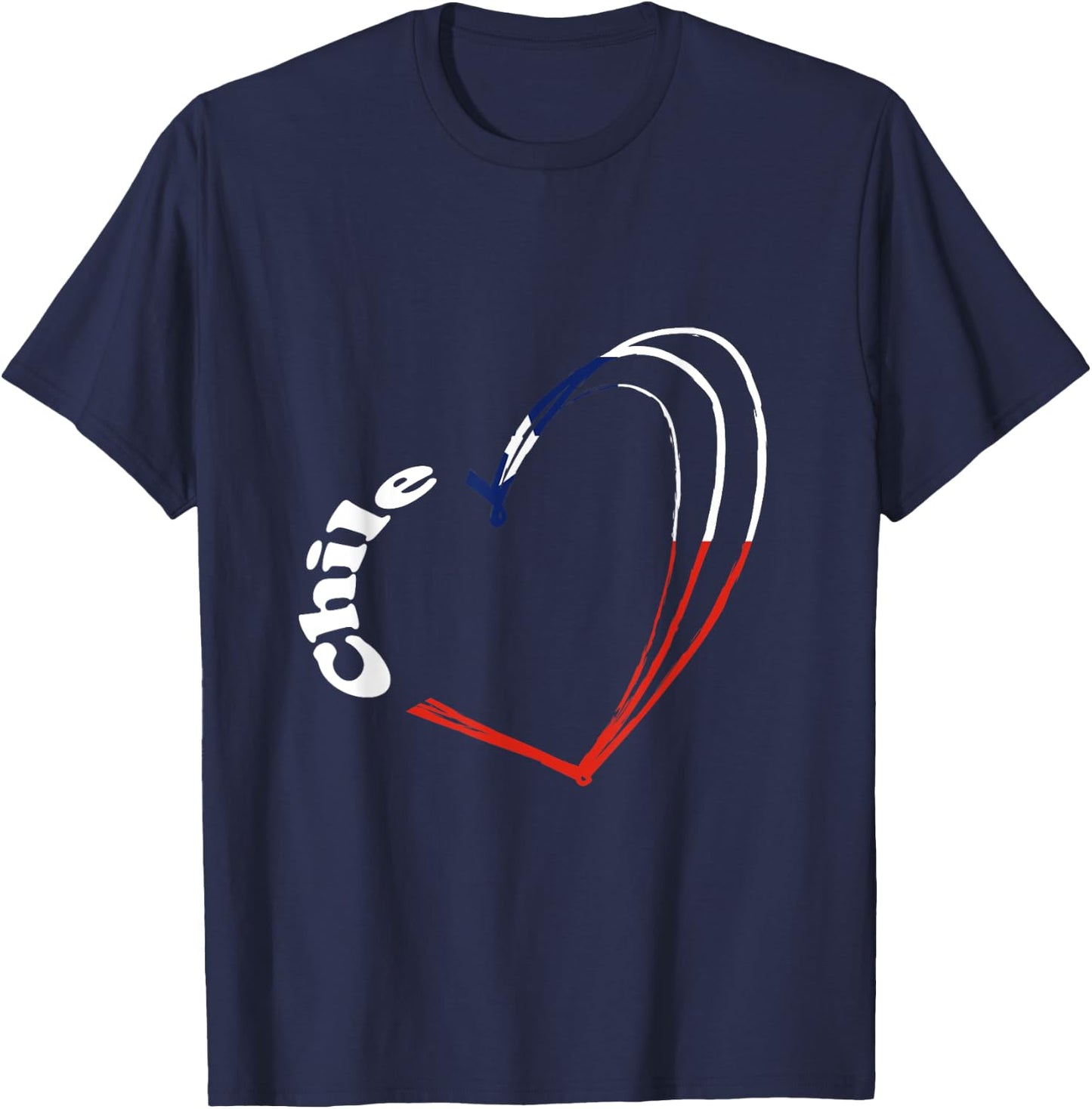 Chile Chilean Roots Chilean Pride Heart Chilean Flag T-Shirt - T-Shirt | Navy