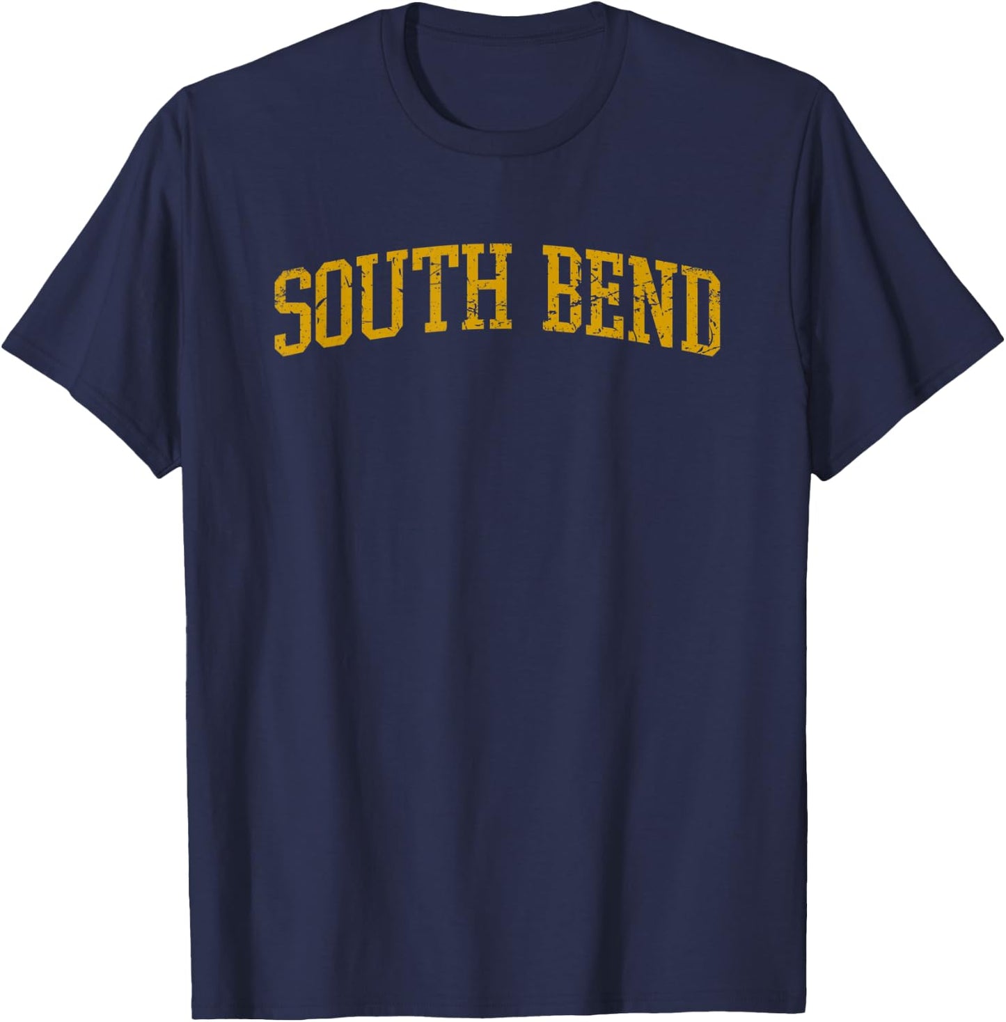 South Bend Indiana - Throwback Design - Vintage Worn Classic T-Shirt - T-Shirt | Navy