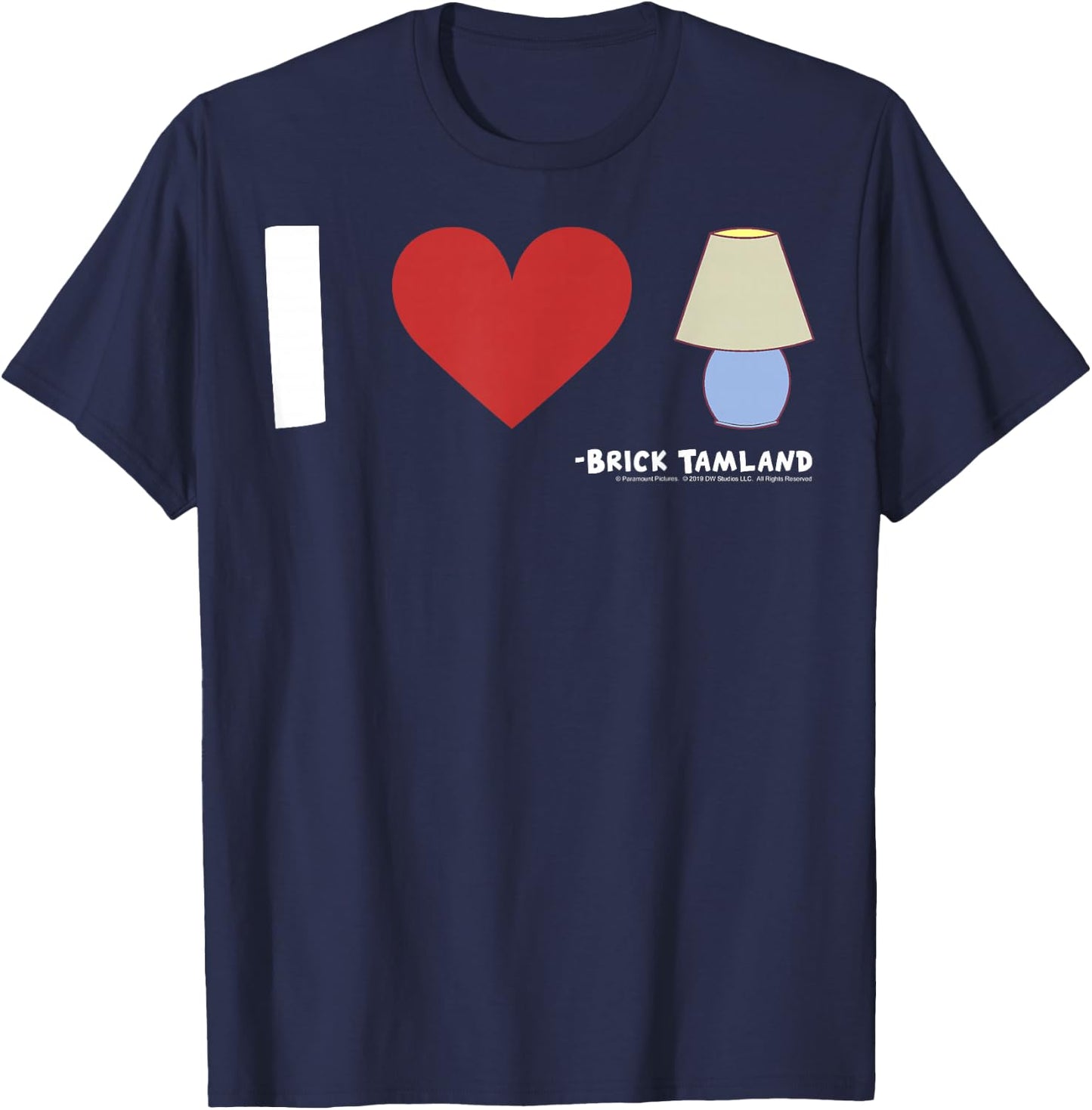Anchorman I Heart Lamp Brick Tamland Quote T-Shirt - T-Shirt | Navy