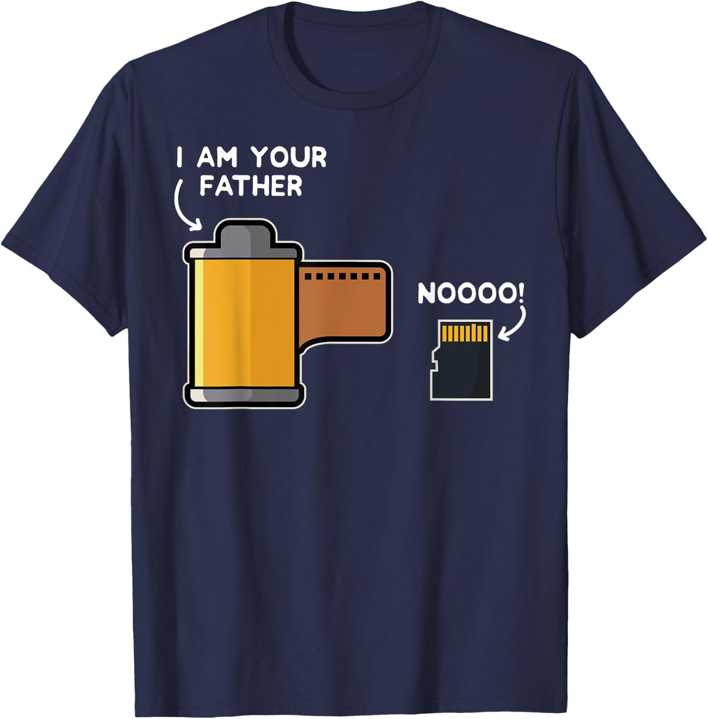Funny Photography Gift Design Film Father of SD Card T-Shirt - T-Shirt | Navy
