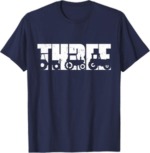 Kids 3 Year Old Shirt 3rd Birthday Tractor Farmer Boys Girls Kid T-Shirt - T-Shirt | Navy