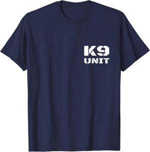 Front & Back K9 Unit Uniform K-9 Team Officer Police Handler T-Shirt - T-Shirt | Navy