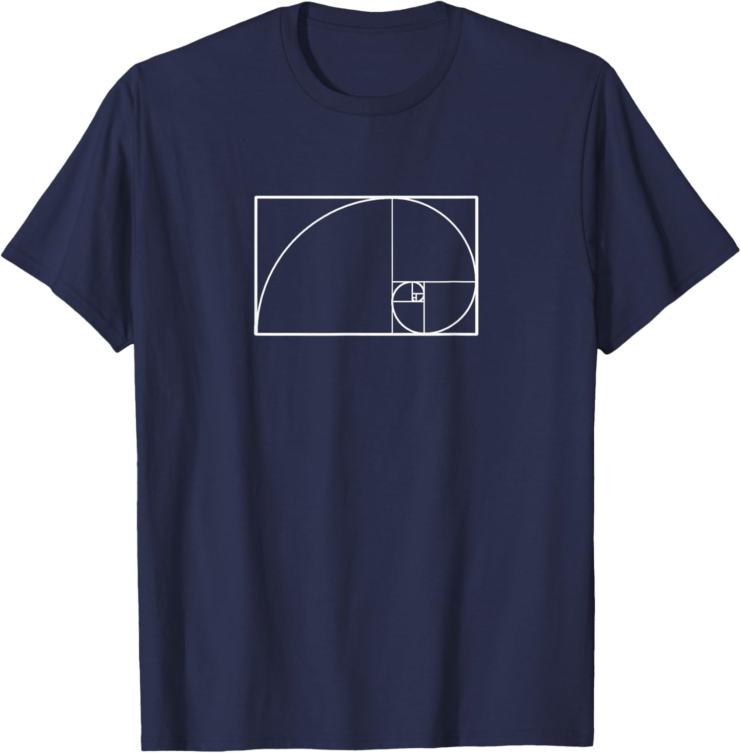 Cool Fibonacci Spiral: Trendy Math Lover Science Teacher T-Shirt - T-Shirt | Navy