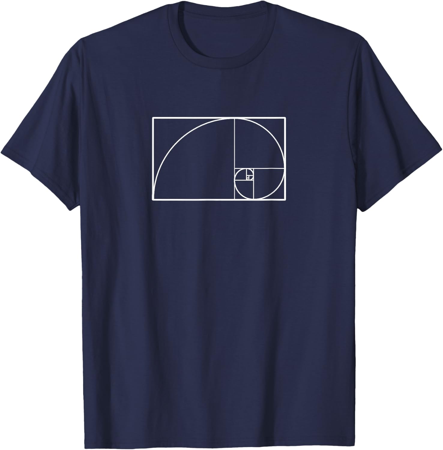 Cool Fibonacci Spiral: Trendy Math Lover Science Teacher T-Shirt - T-Shirt | Navy