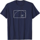 Cool Fibonacci Spiral: Trendy Math Lover Science Teacher T-Shirt - T-Shirt | Navy