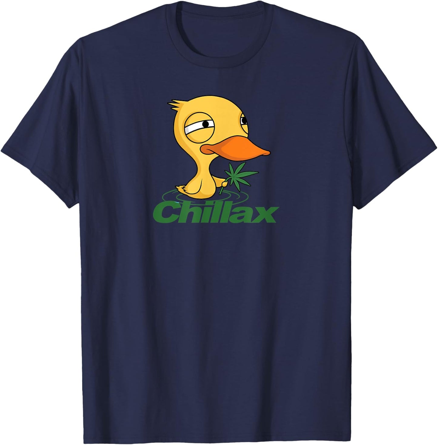 Chillax Funny Marijuana Duck - relaxing T-Shirt - T-Shirt | Navy