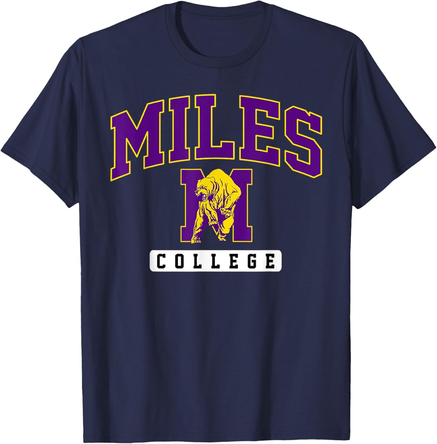 Miles College Arch Vintage Athletics Women T-Shirt - T-Shirt | Navy