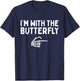 I'm With The Butterfly Halloween Costume Matching Couples T-Shirt - T-Shirt | Navy
