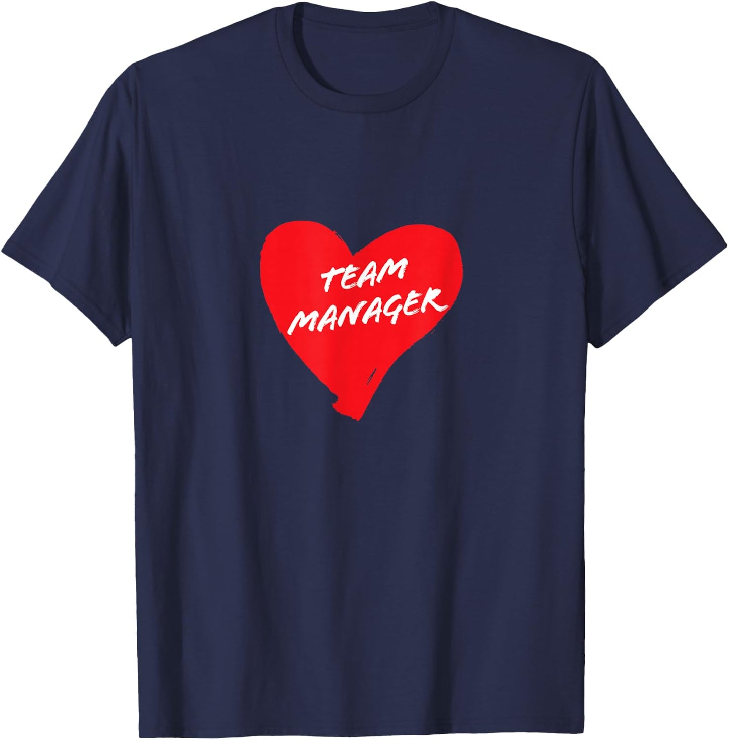 Team Manager, Heart Graphic T-Shirt - T-Shirt | Navy