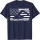 Vintage 4th Of July USA Flag Swimming Swim Sports Gift Women Kids Men T-Shirt - T-Shirt | Navy