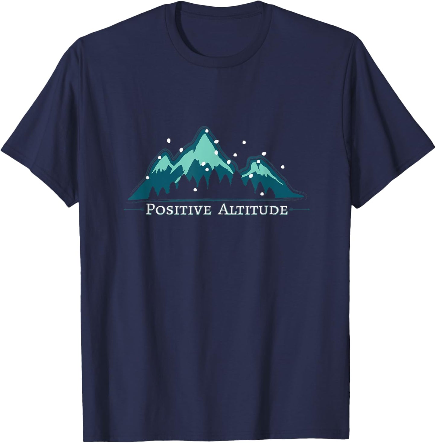 Positive Altitude Mountain Climbing T-Shirt - T-Shirt | Navy