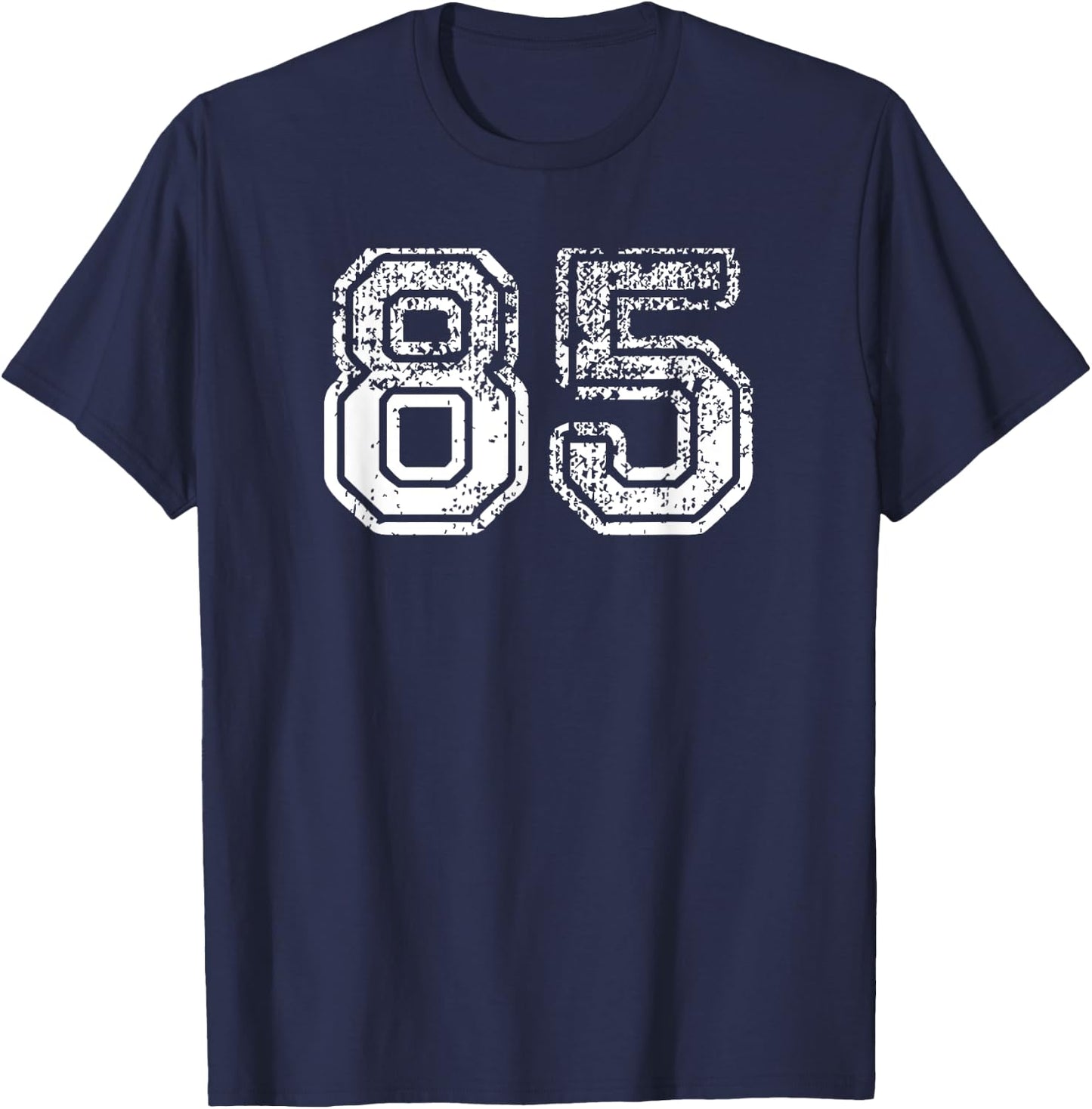 Number 85 Shirt Baseball Football Soccer Birthday Gift T-Shirt - T-Shirt | Navy