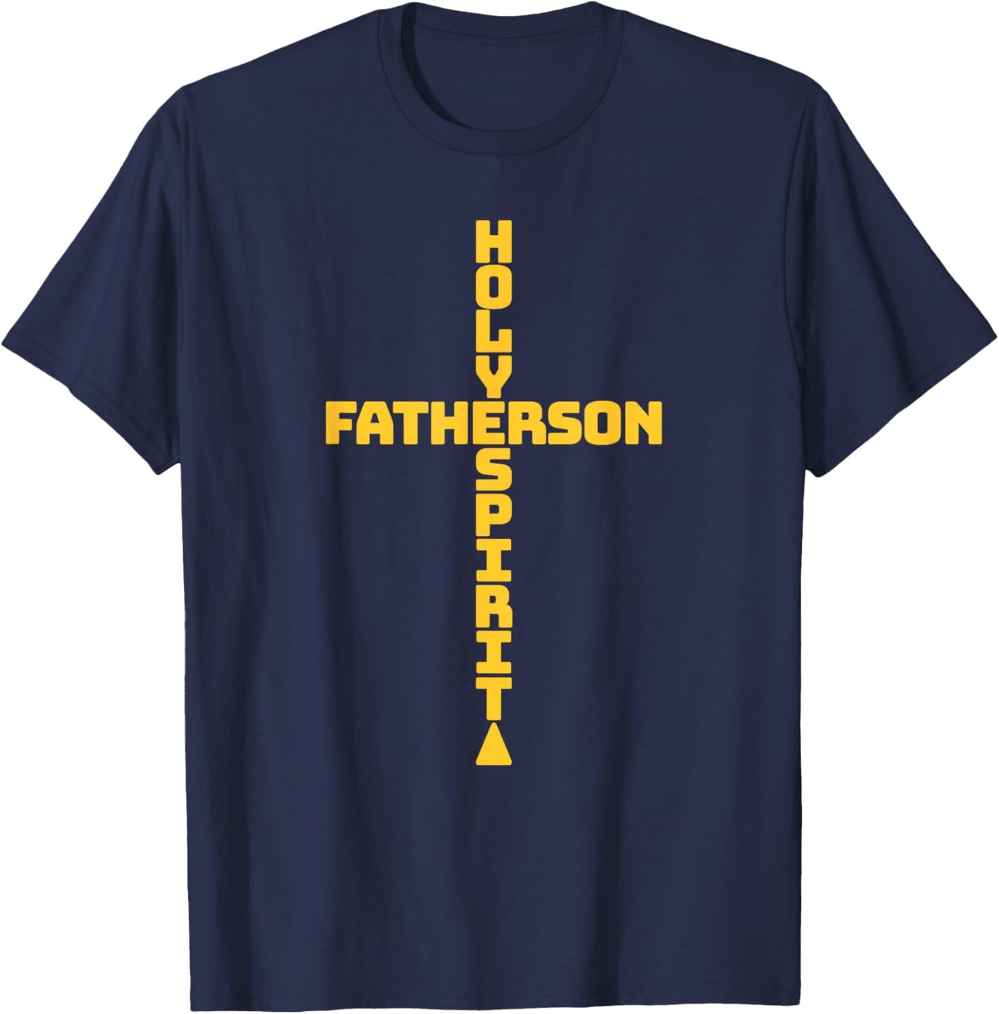 Father Son Holy Spirit Trinity God Christian Cross Jesus T-Shirt - T-Shirt | Navy