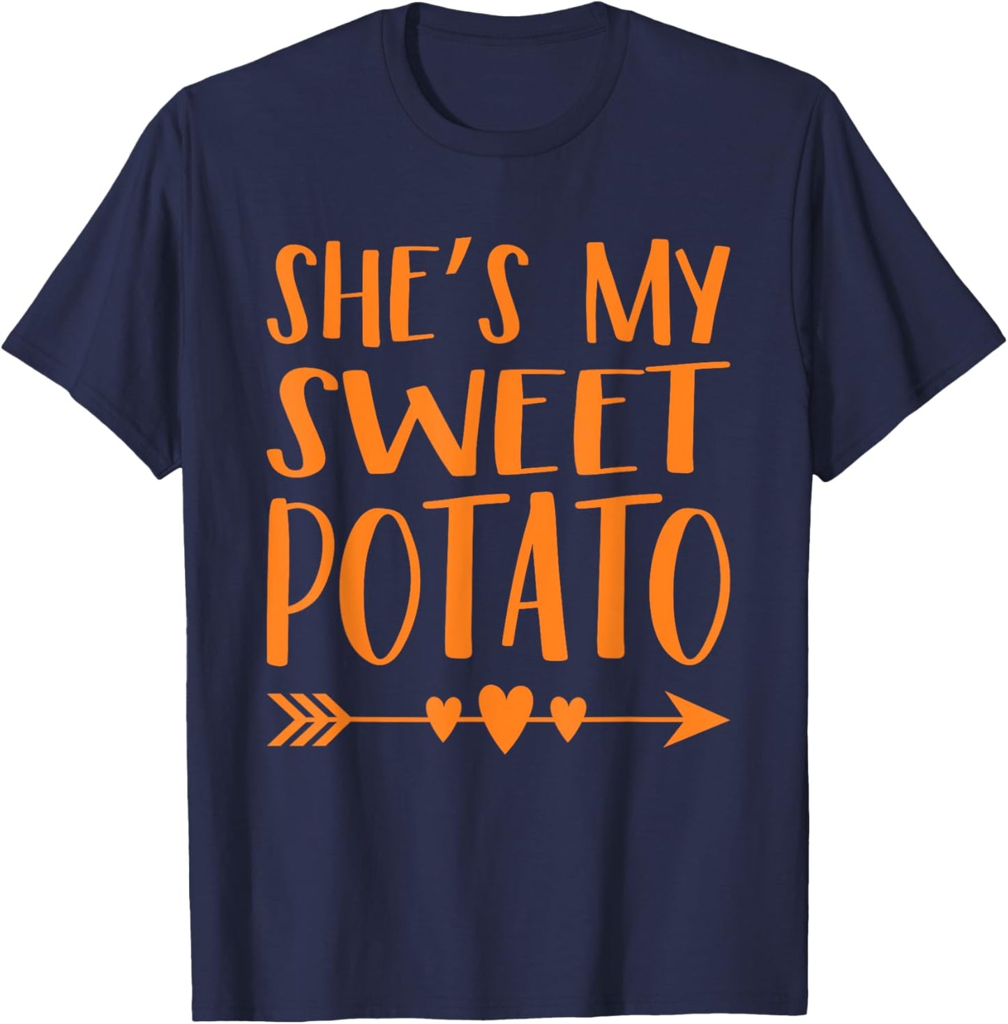 Thanksgiving Matching Couple She's My Sweet Potato I Yam T-Shirt - T-Shirt | Navy