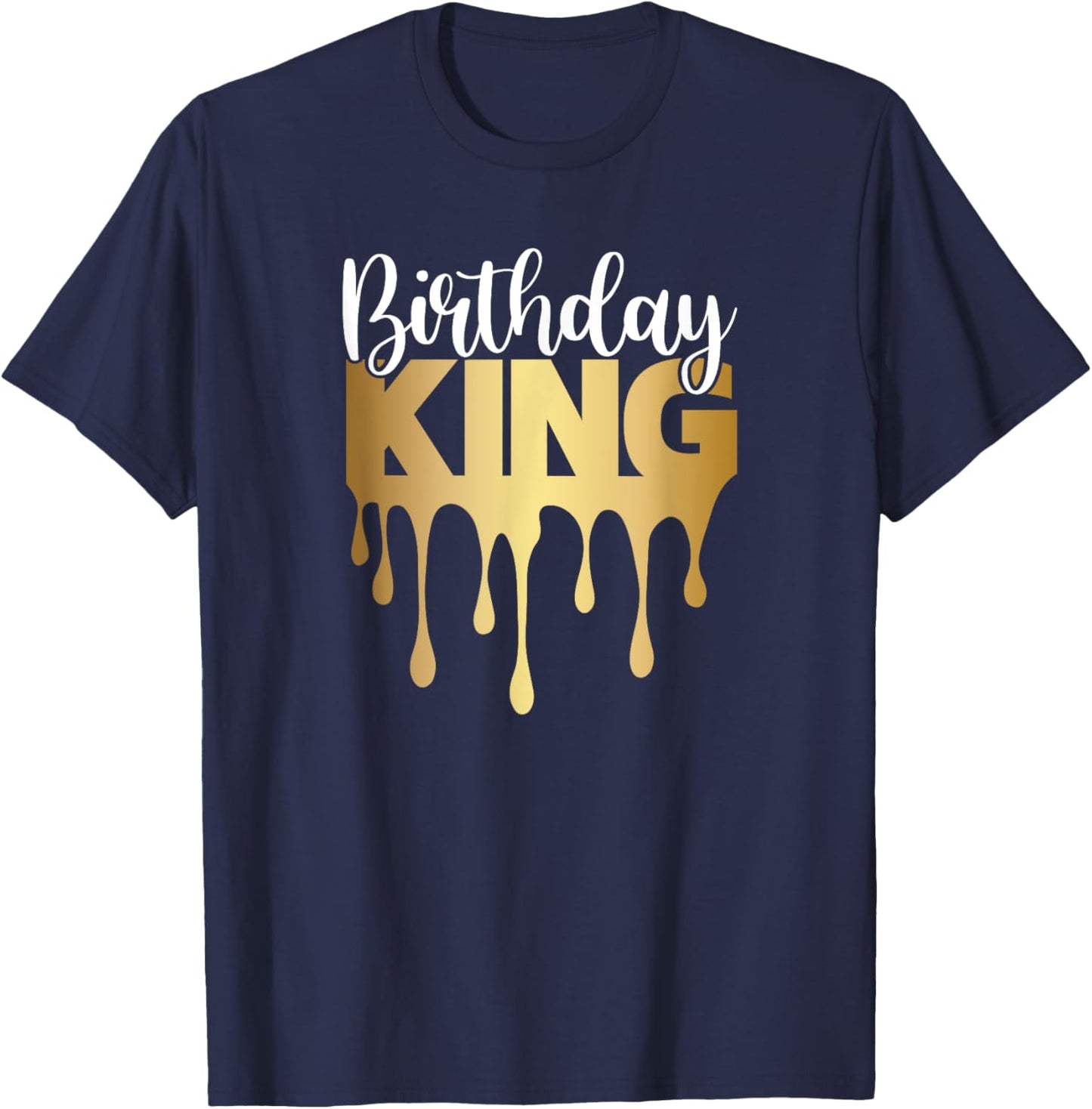 Boys Birthday Shirt Toddler Men Birthday King T-Shirt - T-Shirt | Navy