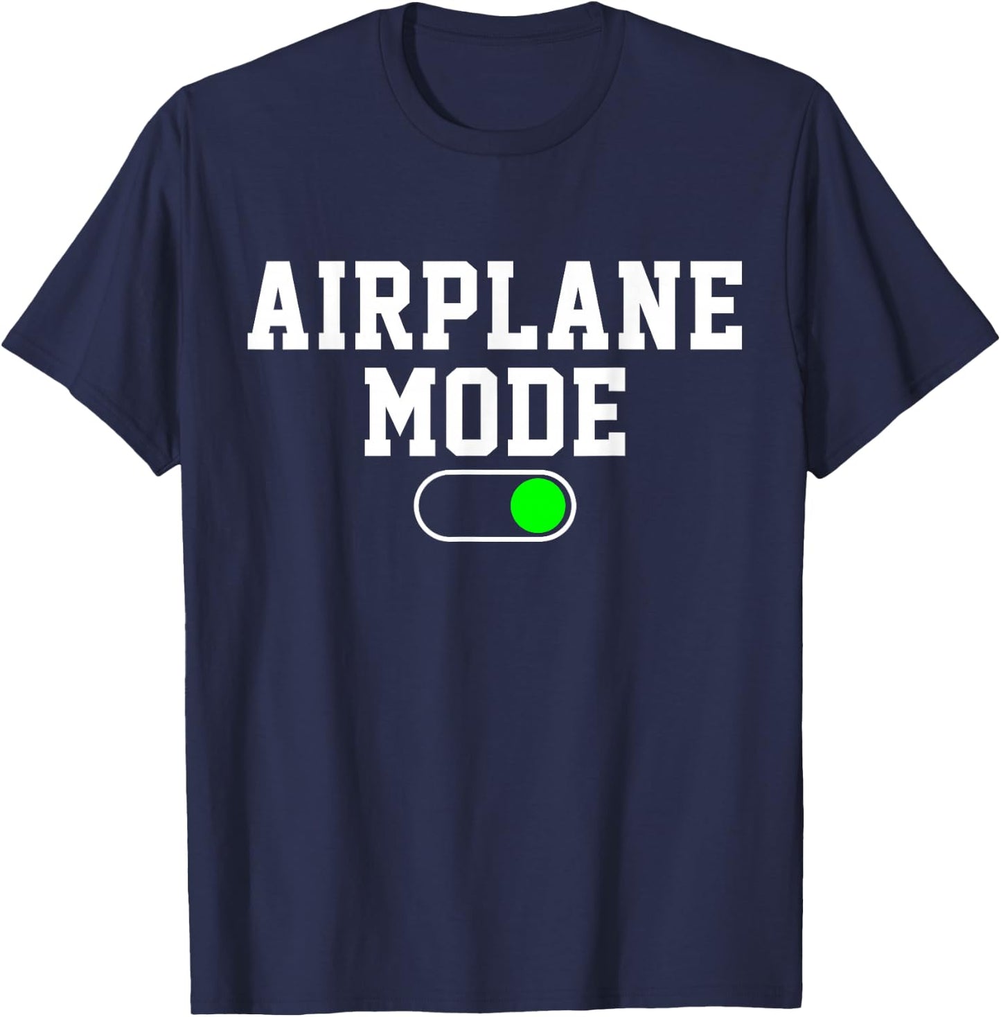Airplane Mode On Vacation Summer T-Shirt - T-Shirt | Navy