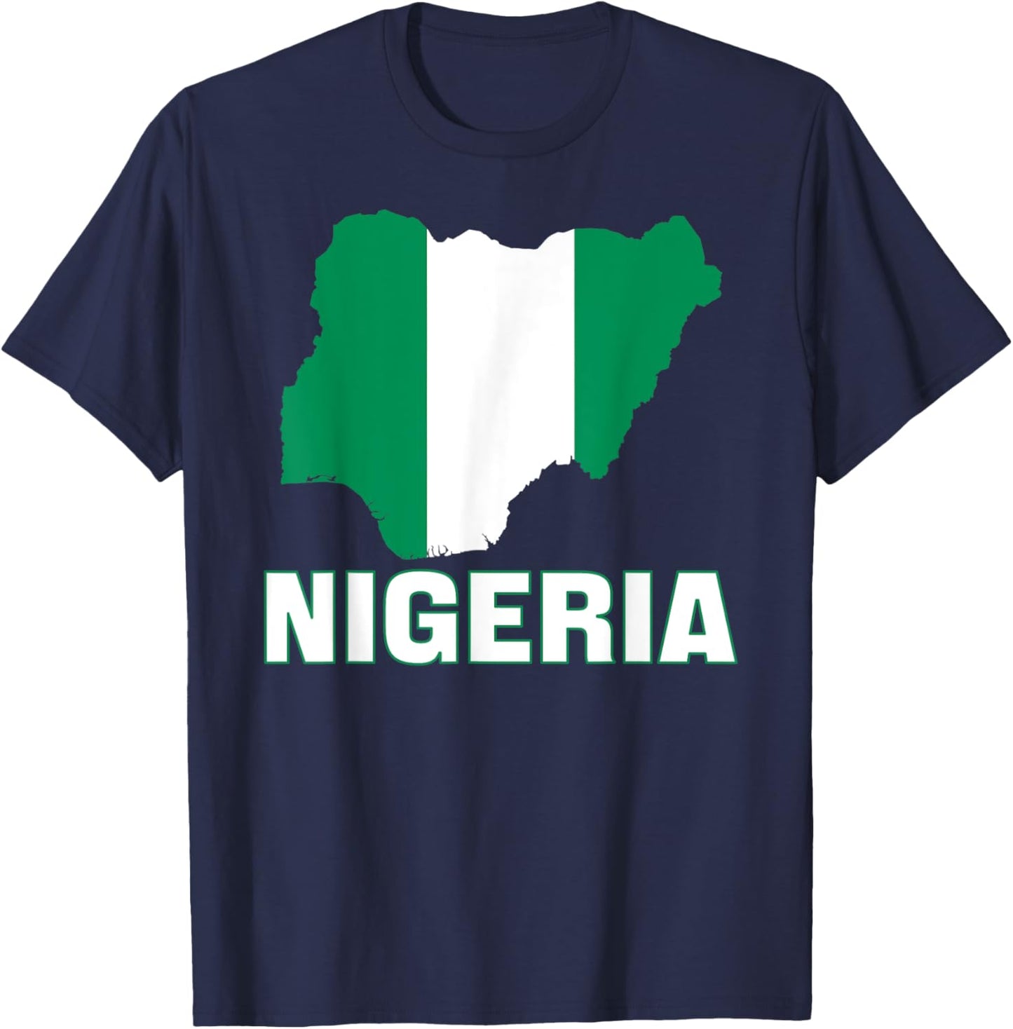 Nigerian Flag Of Nigeria Men Women Kids Africa T-Shirt - T-Shirt | Navy