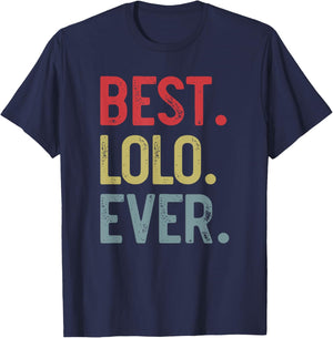 Best Lolo Ever Vintage Father's Day for Grandpa T-Shirt - T-Shirt | Navy