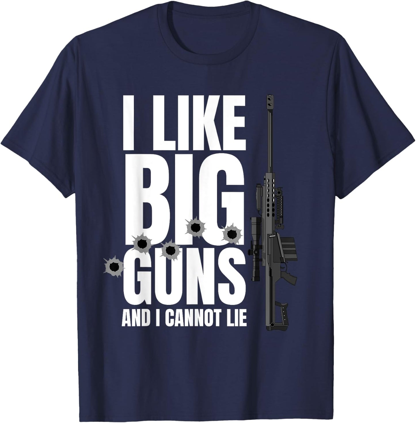 Barrett 50Cal Gun Love 2nd Amendment Adult Pro Gun Men Women T-Shirt - T-Shirt | Navy