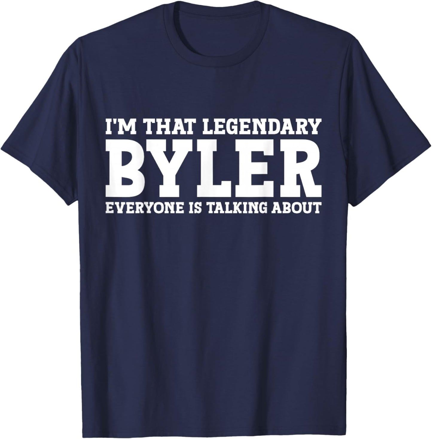 Byler Surname Funny Team Family Last Name Byler T-Shirt - T-Shirt | Navy