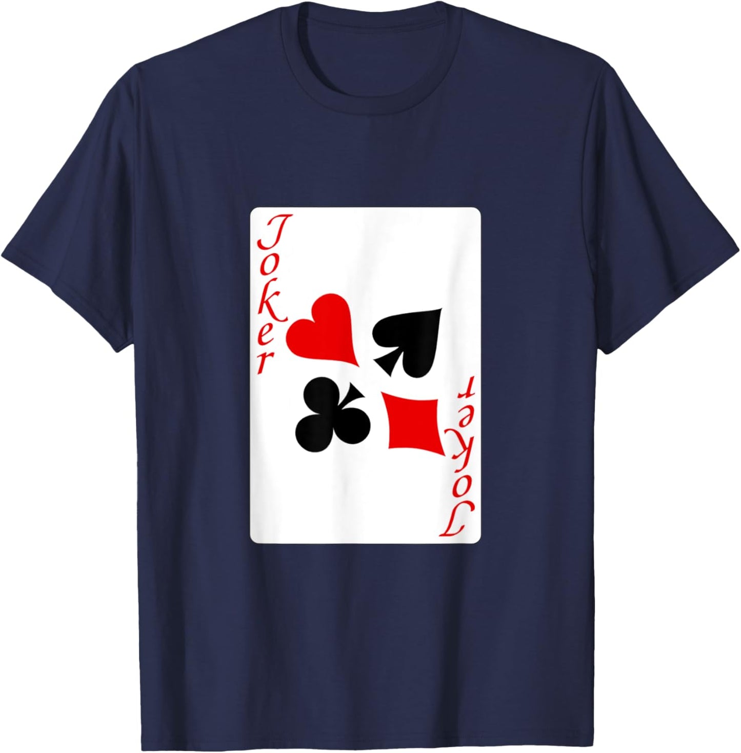 funny halloween shirt 2025 Joker - Playing Card Costume T-Shirt - T-Shirt | Navy
