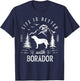Borador Life Better Mom Dad Dog Men Women Girls Kids T-Shirt - T-Shirt | Navy