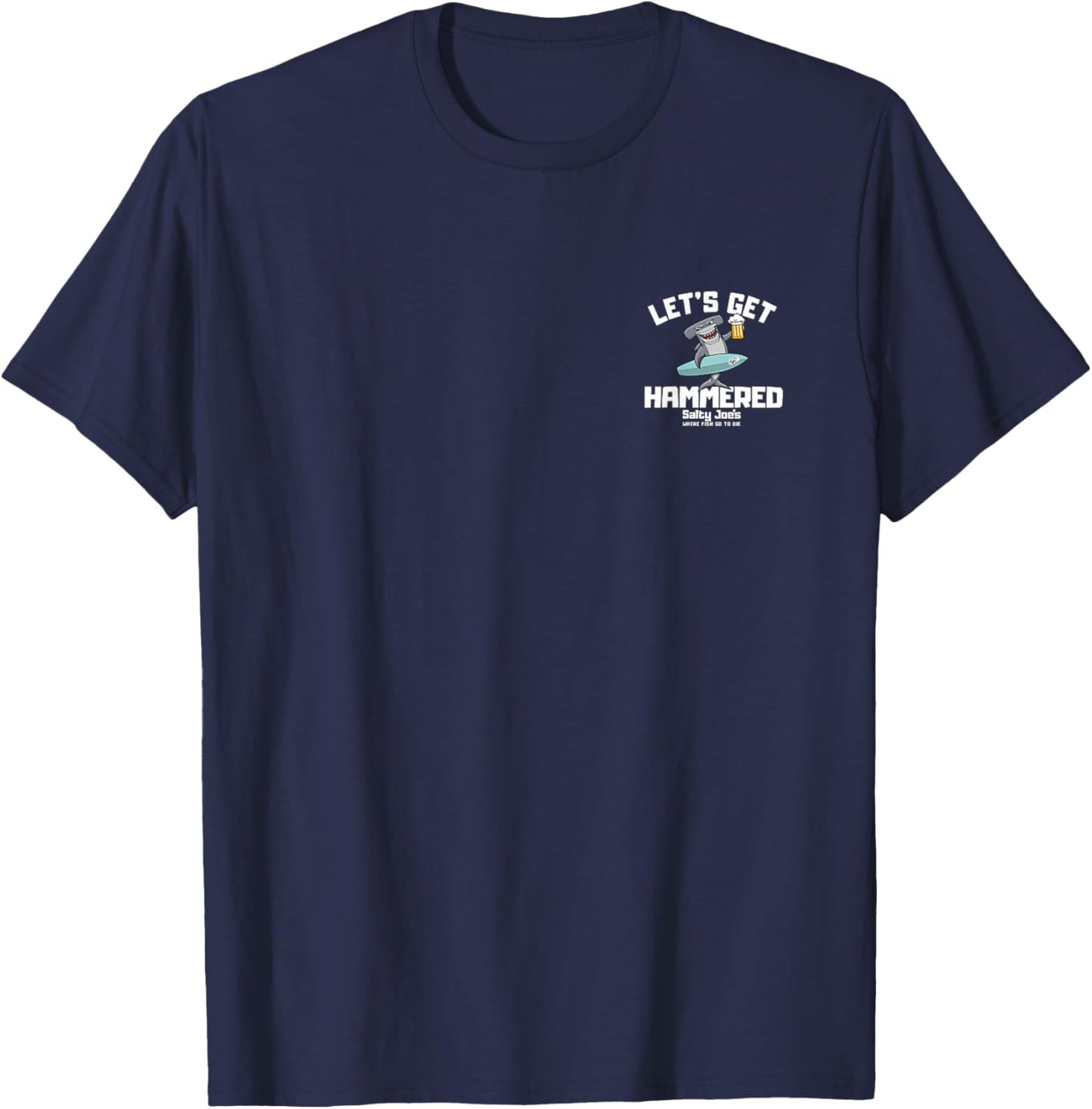 Salty Joe's - Let's Get Hammered Lightweight, Graphic T-Shirt - T-Shirt | Navy