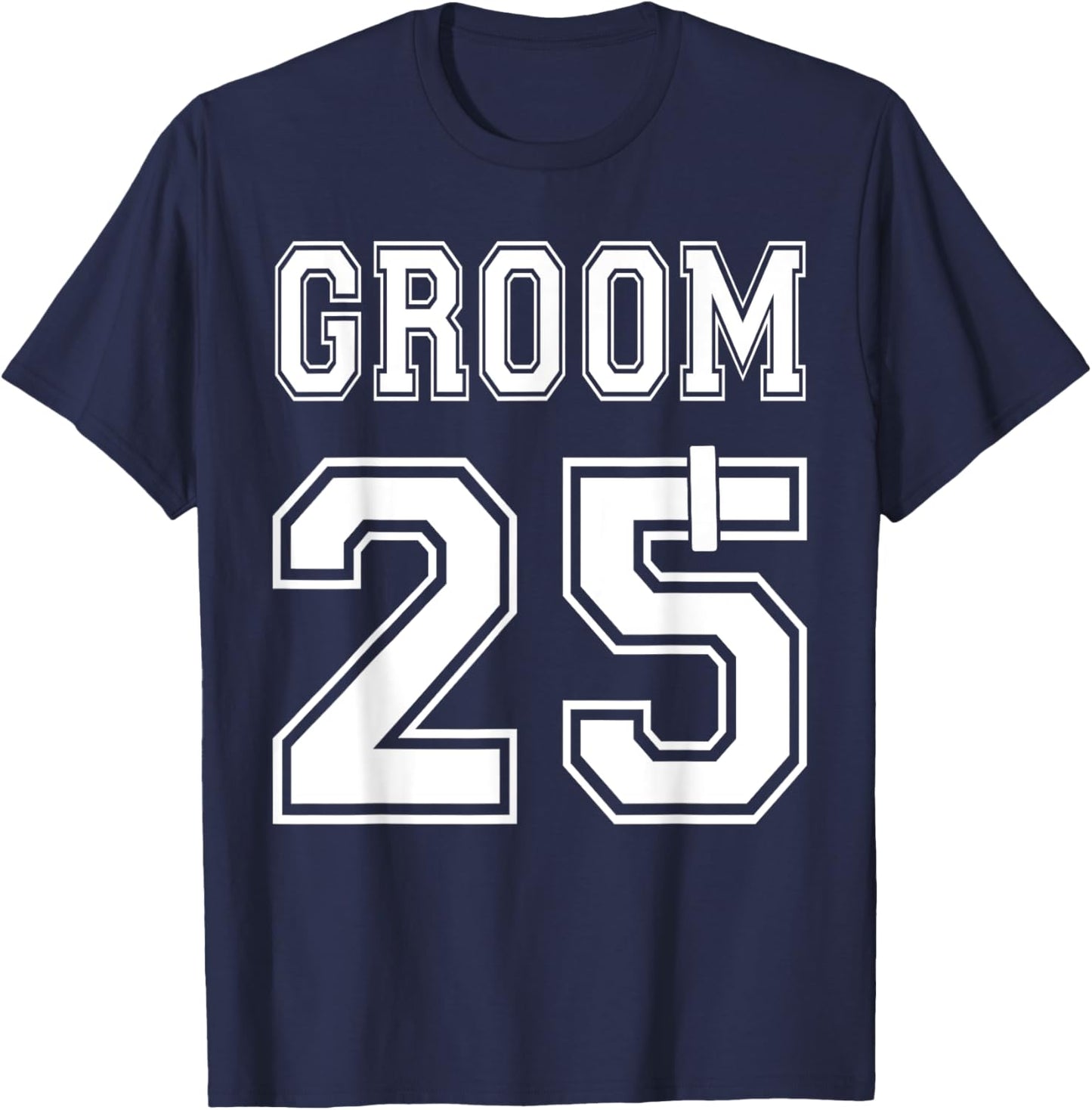 2025 Groom Engagement Party Matching Honeymoon Just Married T-Shirt - T-Shirt | Navy
