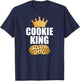 Cookie King Food Lover Chocolate Chip Baker Bday Gift T-Shirt - T-Shirt | Navy