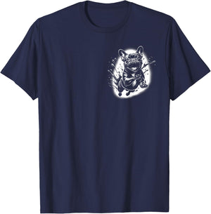 French Bulldog with Cool Paint Spots on Chest Women Kids T-Shirt - T-Shirt | Navy