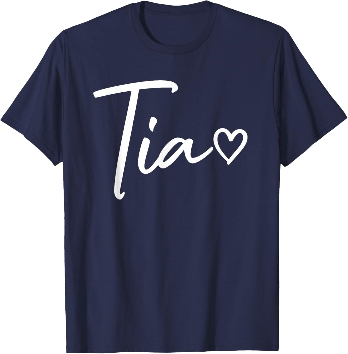 Tia Gifts Heart Mother's Day Tia T-Shirt - T-Shirt | Navy
