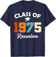 Class Of 1975 High School Party Class Reunion T-Shirt - T-Shirt | Navy