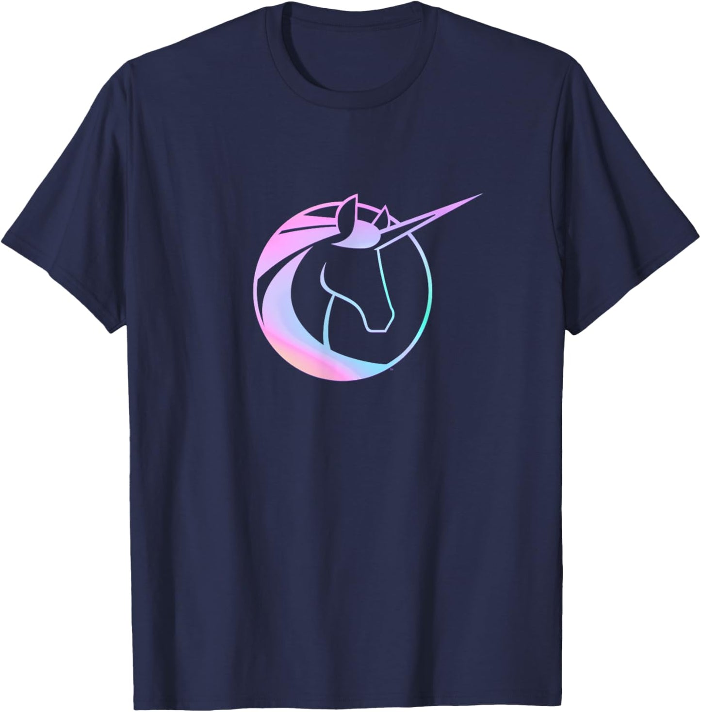 Unicorn Academy Icon and Logo Front and Back Print T-Shirt - T-Shirt | Navy