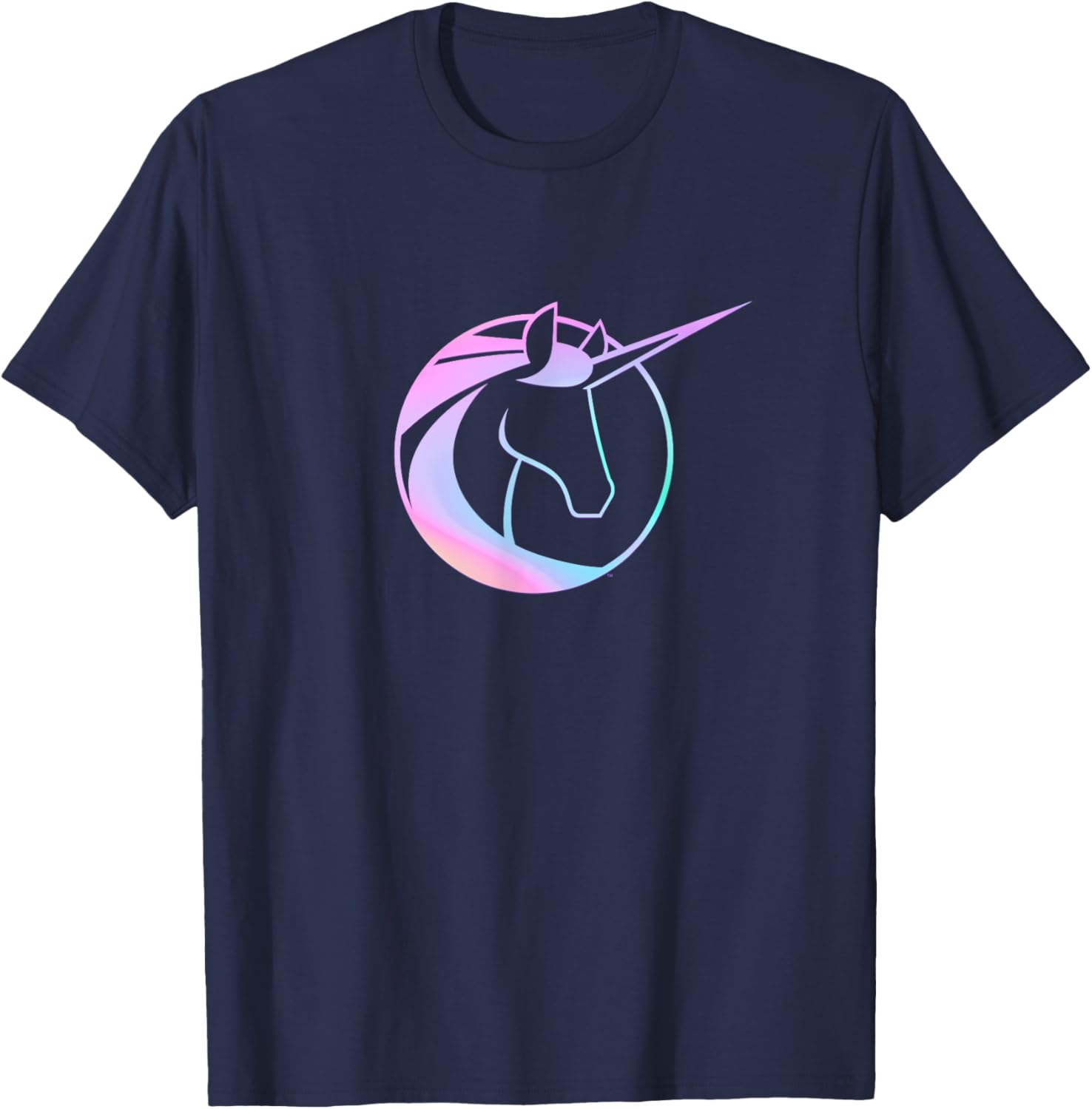Unicorn Academy Icon and Logo Front and Back Print T-Shirt - T-Shirt | Navy