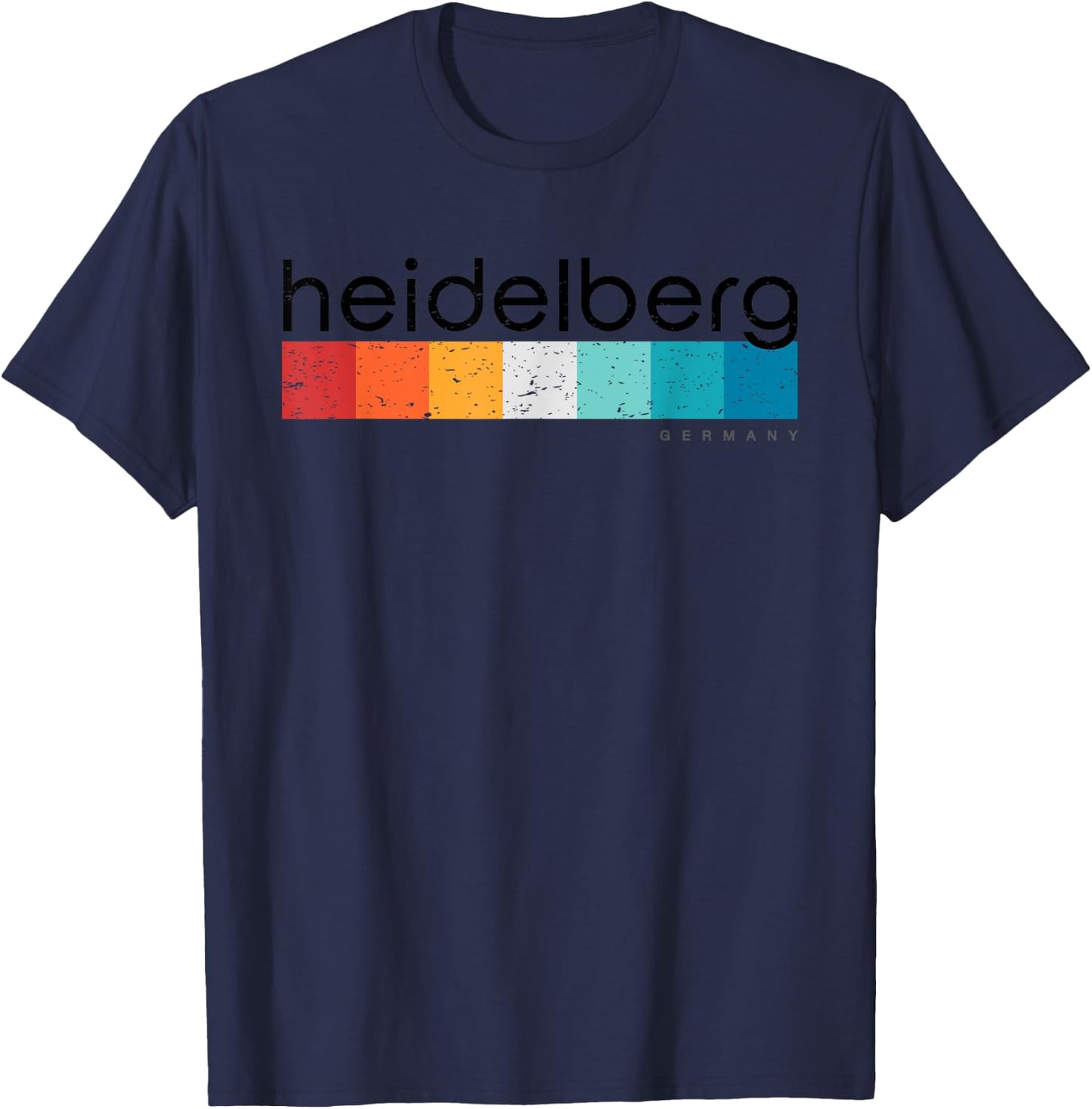 Vintage Heidelberg Germany Retro Design T-Shirt - T-Shirt | Navy