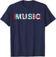 House Music Glitch Optical Illusion - EDM Rave DJ T-Shirt - T-Shirt | Navy
