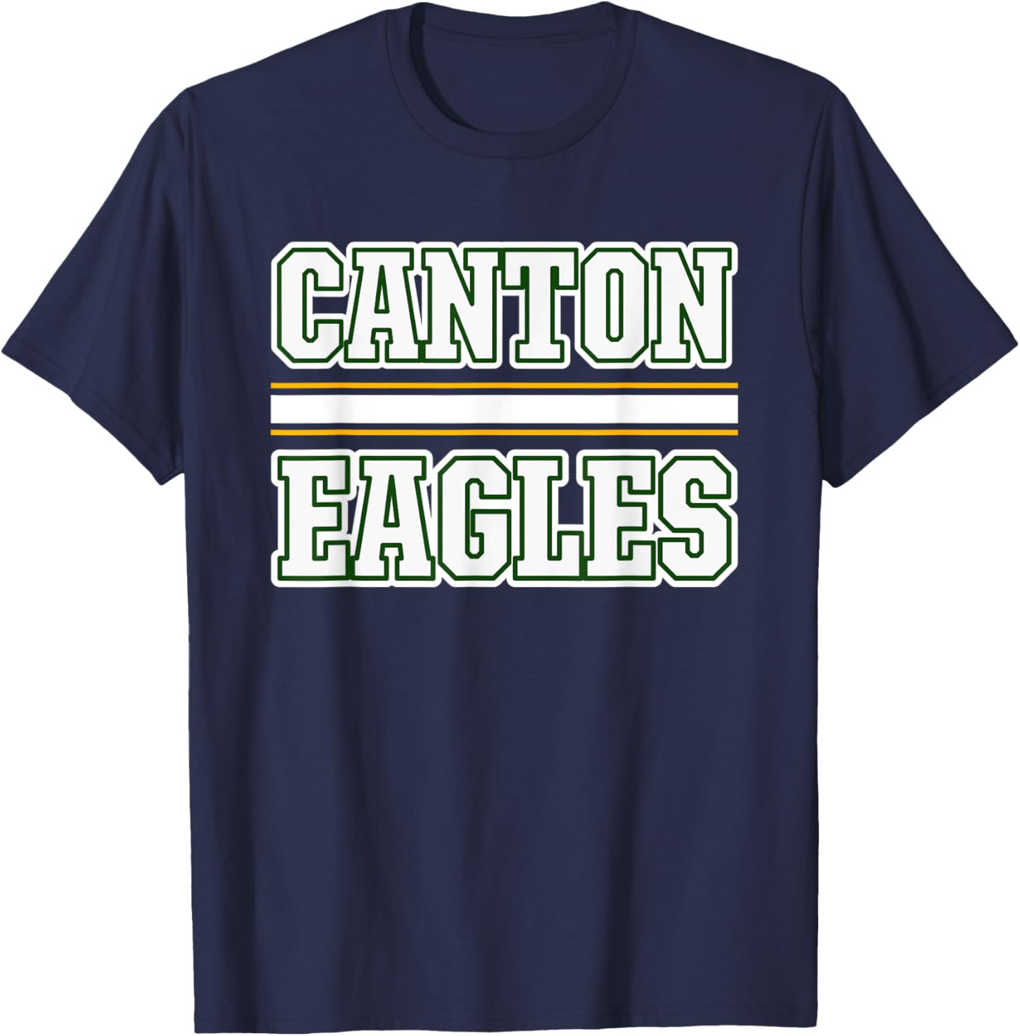 Canton Eagles Horizontal Stripes T-Shirt - T-Shirt | Navy