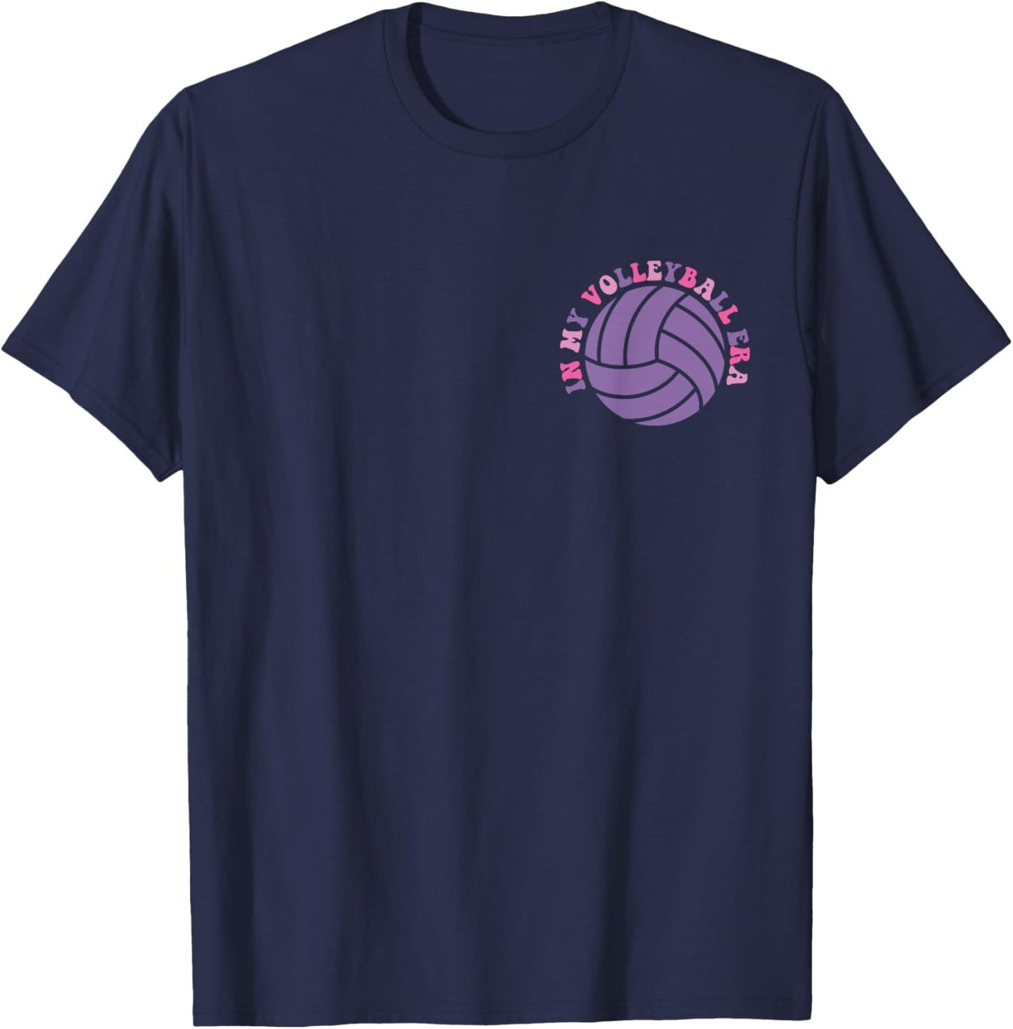 In My Volleyball Era Volleyball Lover 2 Sided T-Shirt - T-Shirt | Navy