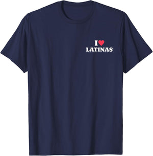 I Love Latinas Print T-Shirt - T-Shirt | Navy