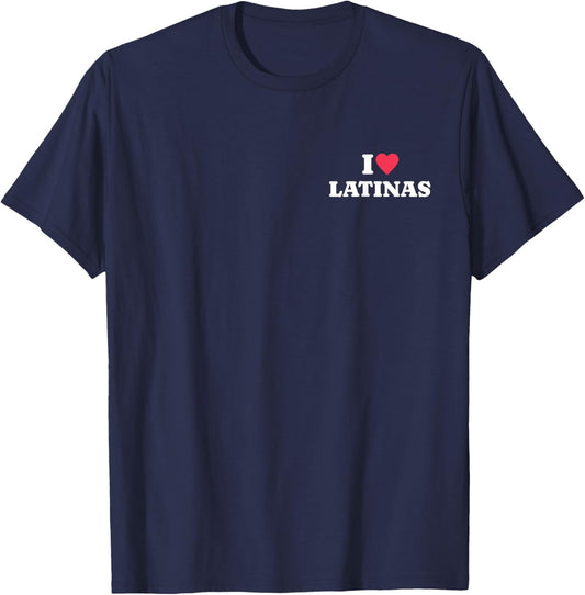I Love Latinas Print T-Shirt - T-Shirt | Navy
