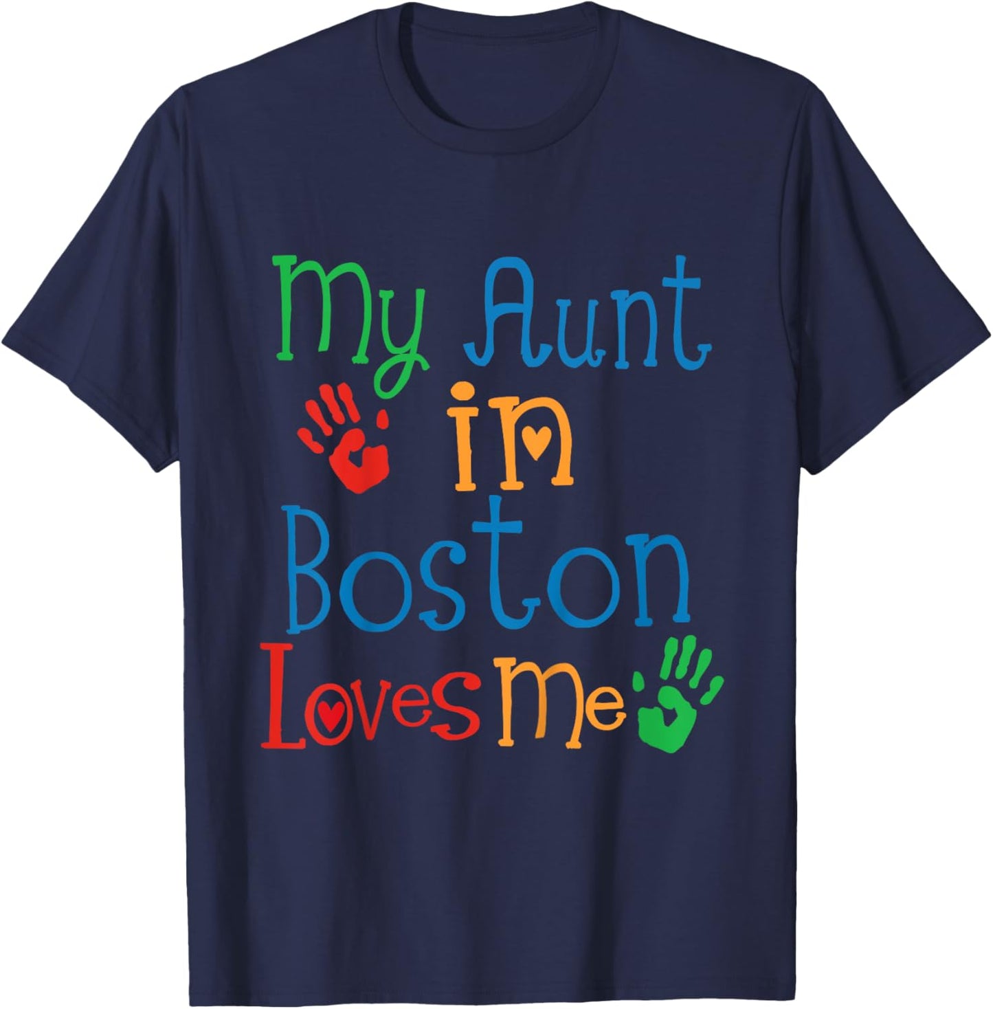 Kids My Aunt In Boston Loves Me Niece T-Shirt - T-Shirt | Navy