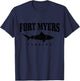 Fort Myers Beach Florida Scuba Diver Shark Diving Vintage T-Shirt - T-Shirt | Navy