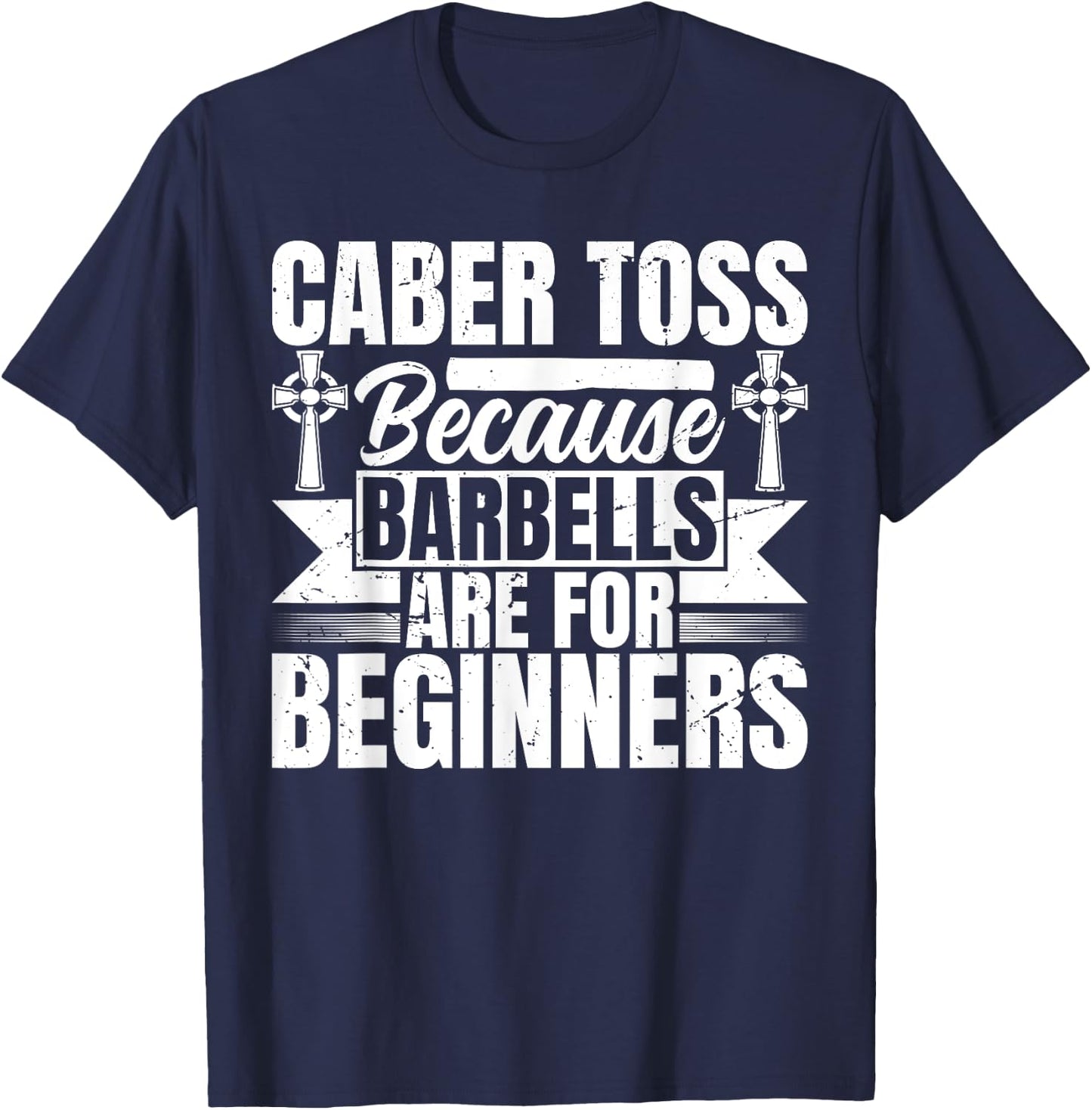 Caber Toss - Highland Games T-Shirt - T-Shirt | Navy