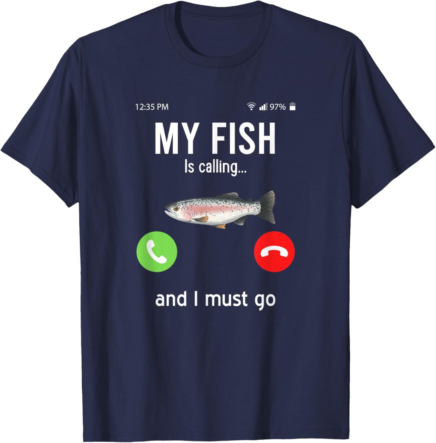 Aquarist fish underwater saying T-Shirt - T-Shirt | Navy