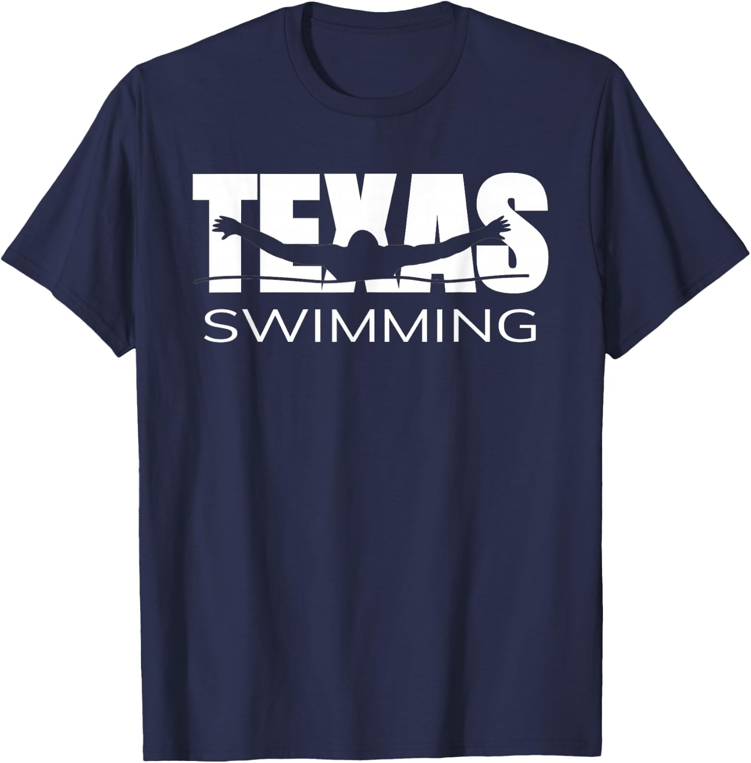 Love Texas Swimming Team Gift TX Home Lone Star State Pride T-Shirt - T-Shirt | Navy