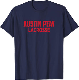 Austin Peay State University Lacrosse Governors Apparel Fans T-Shirt - T-Shirt | Navy