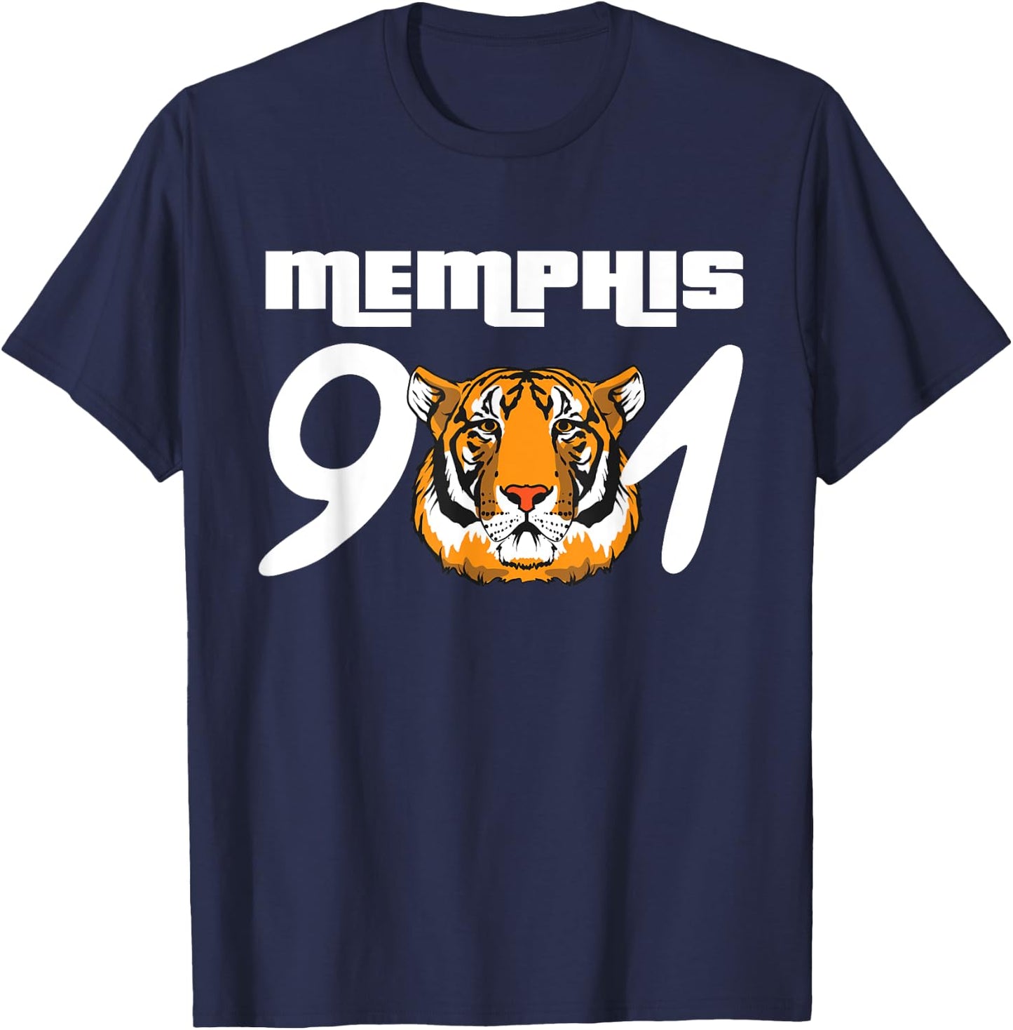 Memphis 901 Tiger Tennessee T-Shirt - T-Shirt | Navy