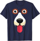 Funny Dog Face Costume T-Shirt - T-Shirt | Navy