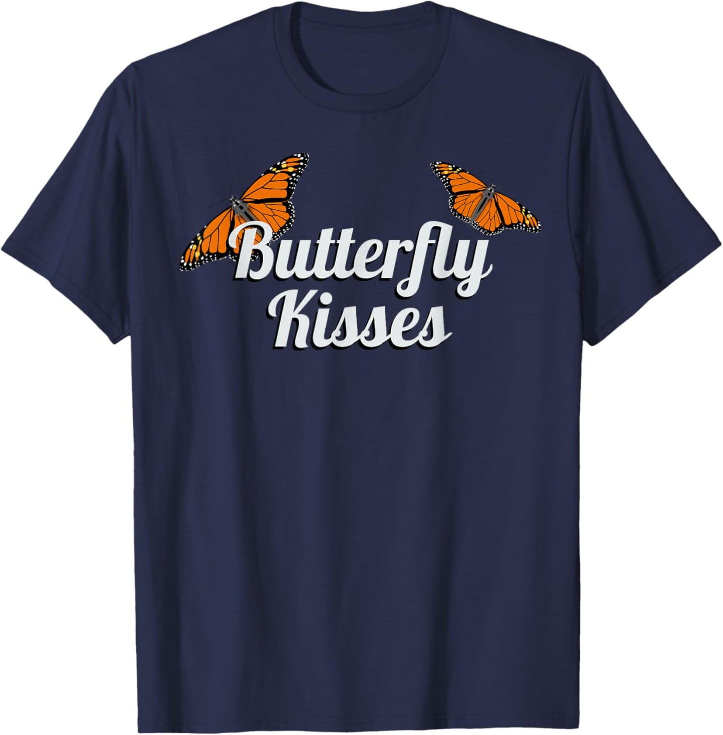 Butterfly Kisses - Butterflies T-Shirt - T-Shirt | Navy