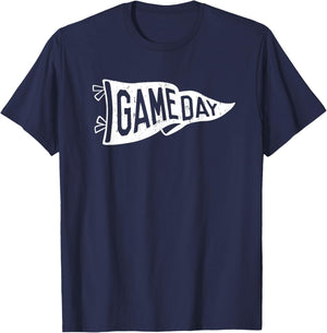 Retro Pennant Flag Game Day Vintage Inspired Football Sport T-Shirt - T-Shirt | Navy